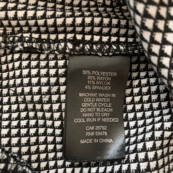 Adrienne Vittadini Black Print Pants - Picture 11 of 11